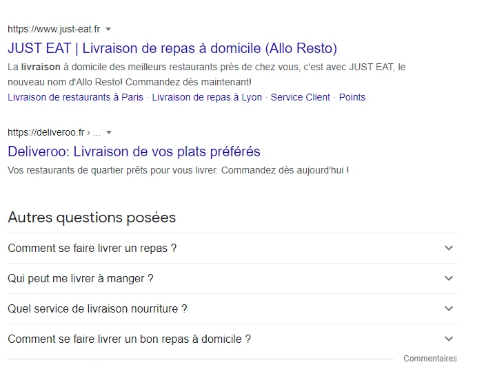 Les mots-clés génériques sont très concurrentiels dans les résultats Google
