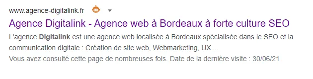 Exemple de balise title optimisée pour le référencement local