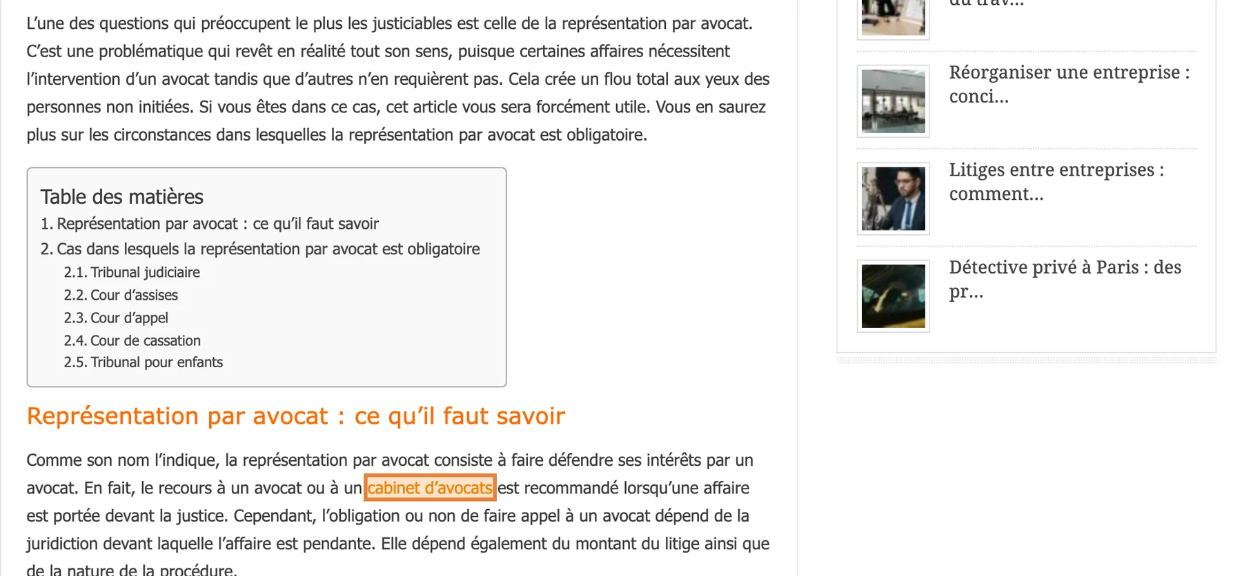 Article de Juridys avec un lien vers le site du cabinet Plouton