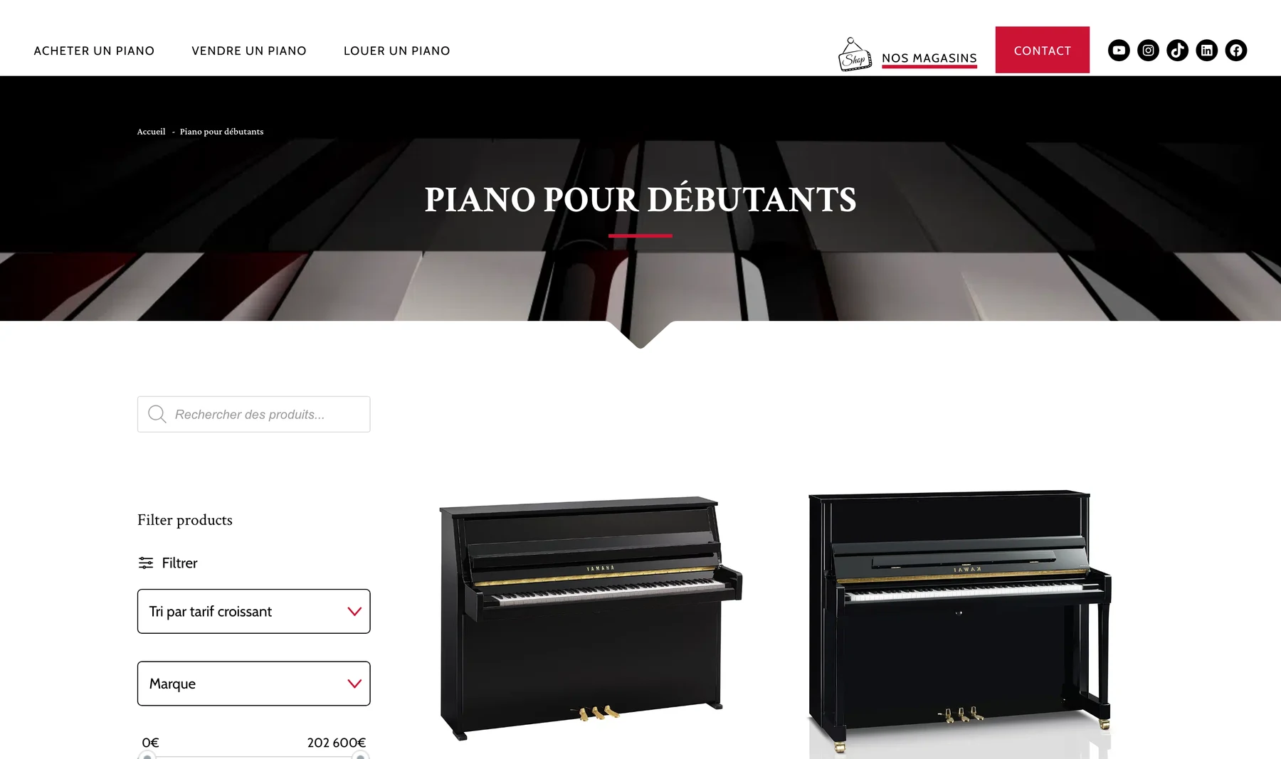 Page Piano pour débutants de justeunpiano.fr