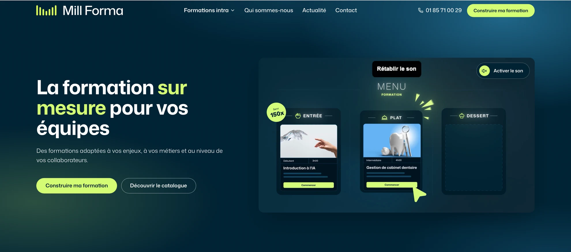 Page d'accueil de mill-forma.fr
