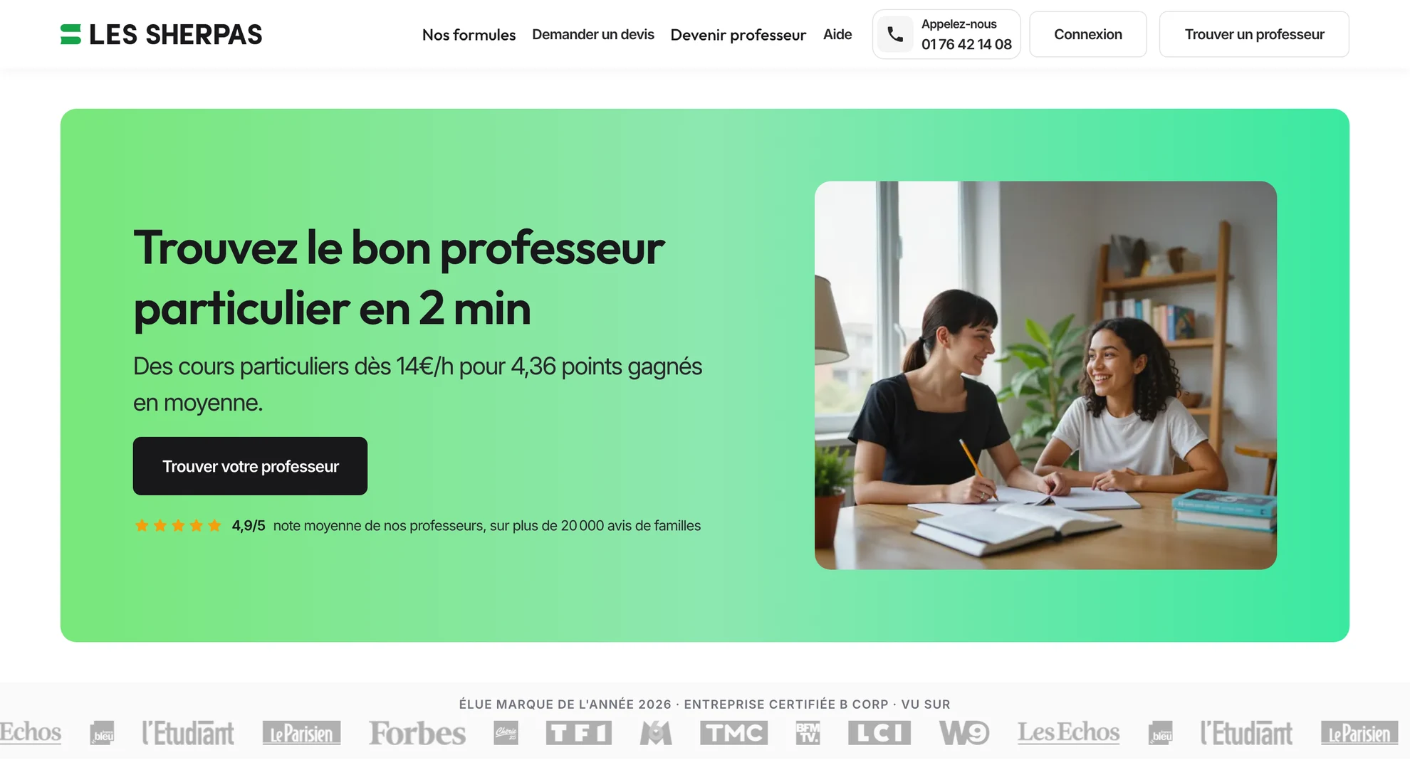 Page d'accueil de sherpas.com